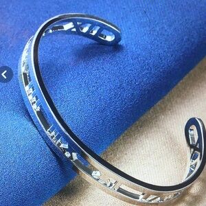 925 S/S  Roman Numeral Cuff Bracelet